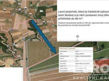 . | Prodej - pozemek, les, 2 152 m²
