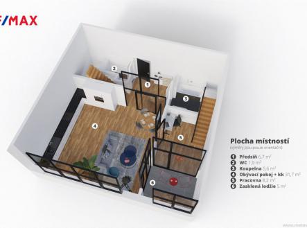 barta-nacibulce-3dmodel-1np.jpg | Pronájem bytu, 2+kk, 79 m²
