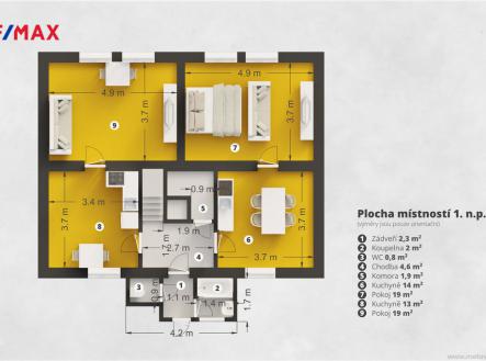 gutlova-kpodchodu-pudorys-1np-v3.jpg | Prodej - dům/vila, 160 m²