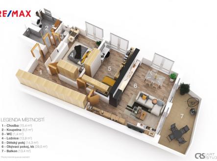 3d-layout-4-27.jpg | Prodej bytu, 3+kk, 86 m²