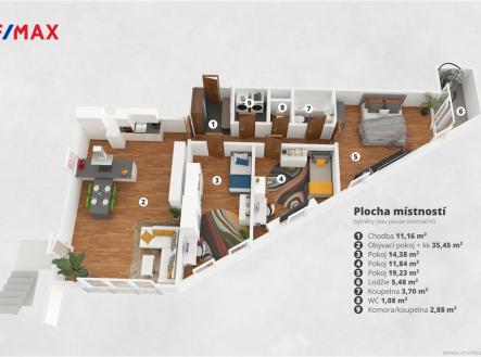 gutlova-navysocanskych-3dmodel.jpg | Prodej bytu, 4+kk, 154 m²