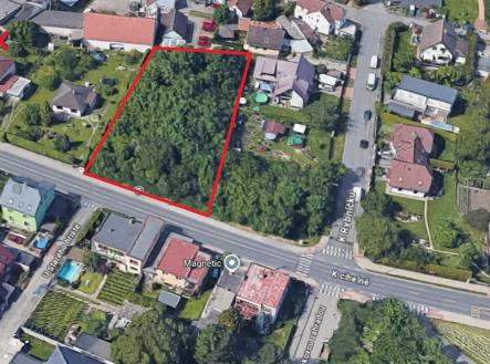 ortofo mapa pozemku | Prodej - pozemek pro bydlení, 2 143 m²