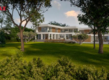 Vizualizace pohled ze zahrady | Prodej - pozemek pro bydlení, 2 143 m²