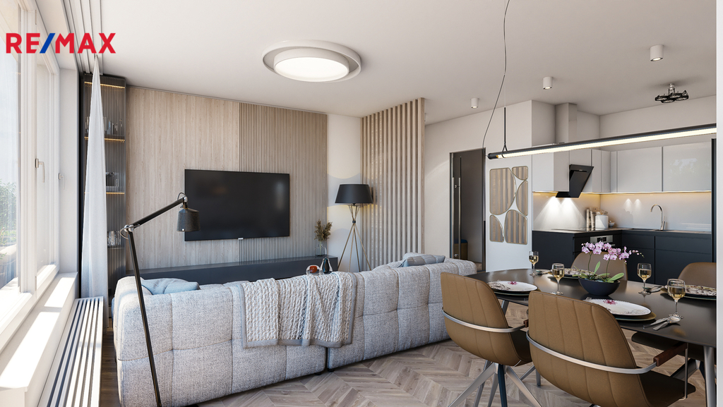 vizualizace obývací pokoj