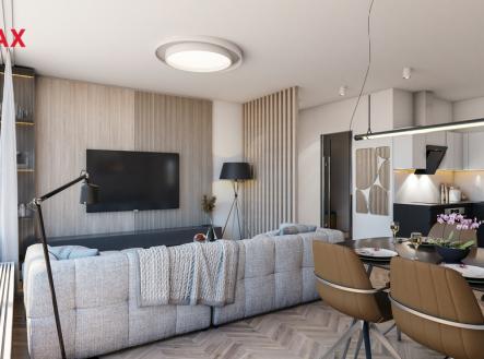 vizualizace obývací pokoj | Prodej bytu, 4+1, 115 m²