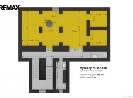 2D PŮDORYS | Pronájem - obchodní prostor, 110 m²