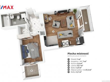gutlova-kadeckove-3dmodel-v2.jpg | Prodej bytu, 2+kk, 84 m²