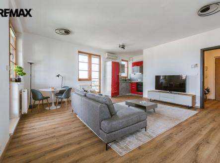 VIZUALIZACE OBÝVACÍHO POKOJE | Pronájem bytu, 1+kk, 55 m²