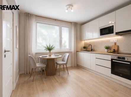 VIZUALIZACE KUCHYNĚ + JÍDELNA | Prodej bytu, 1+1, 36 m²