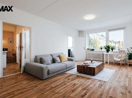 VIZUALIZACE OBÝVACÍ POKOJ | Pronájem bytu, 1+kk, 29 m²