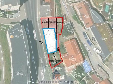 umístění na pozemku | Prodej - pozemek pro bydlení, 297 m²