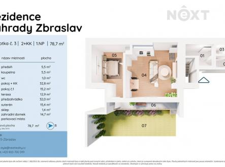 Prodej bytu, 2+kk, 79 m²