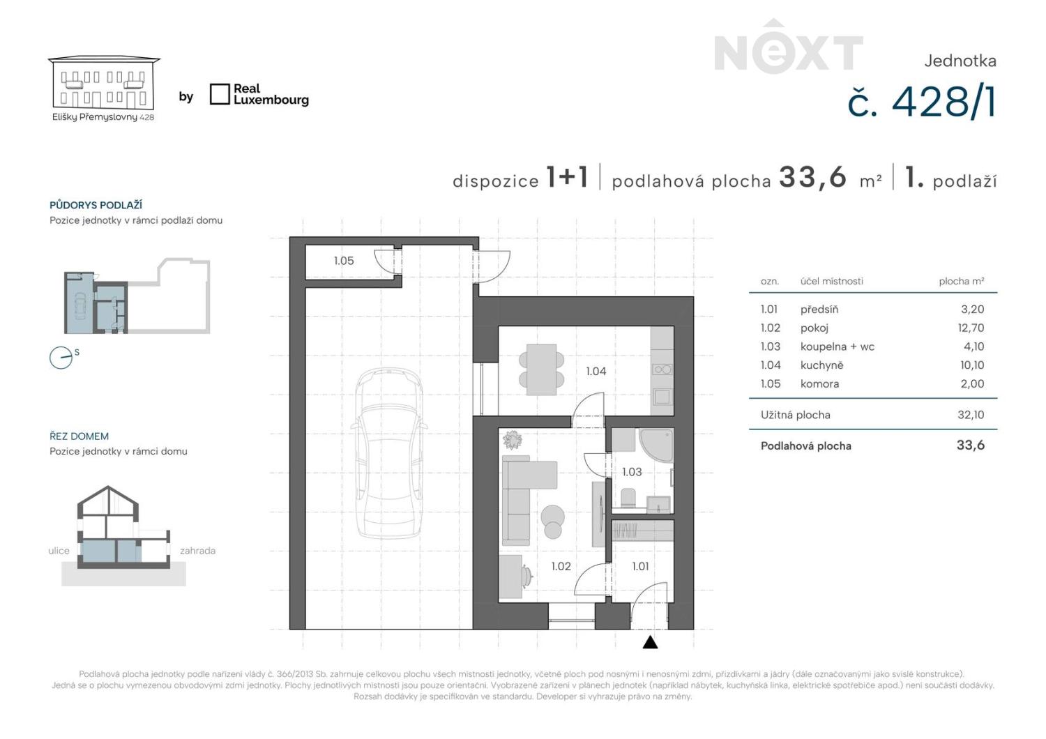 Prodej byt 1+1, 32㎡