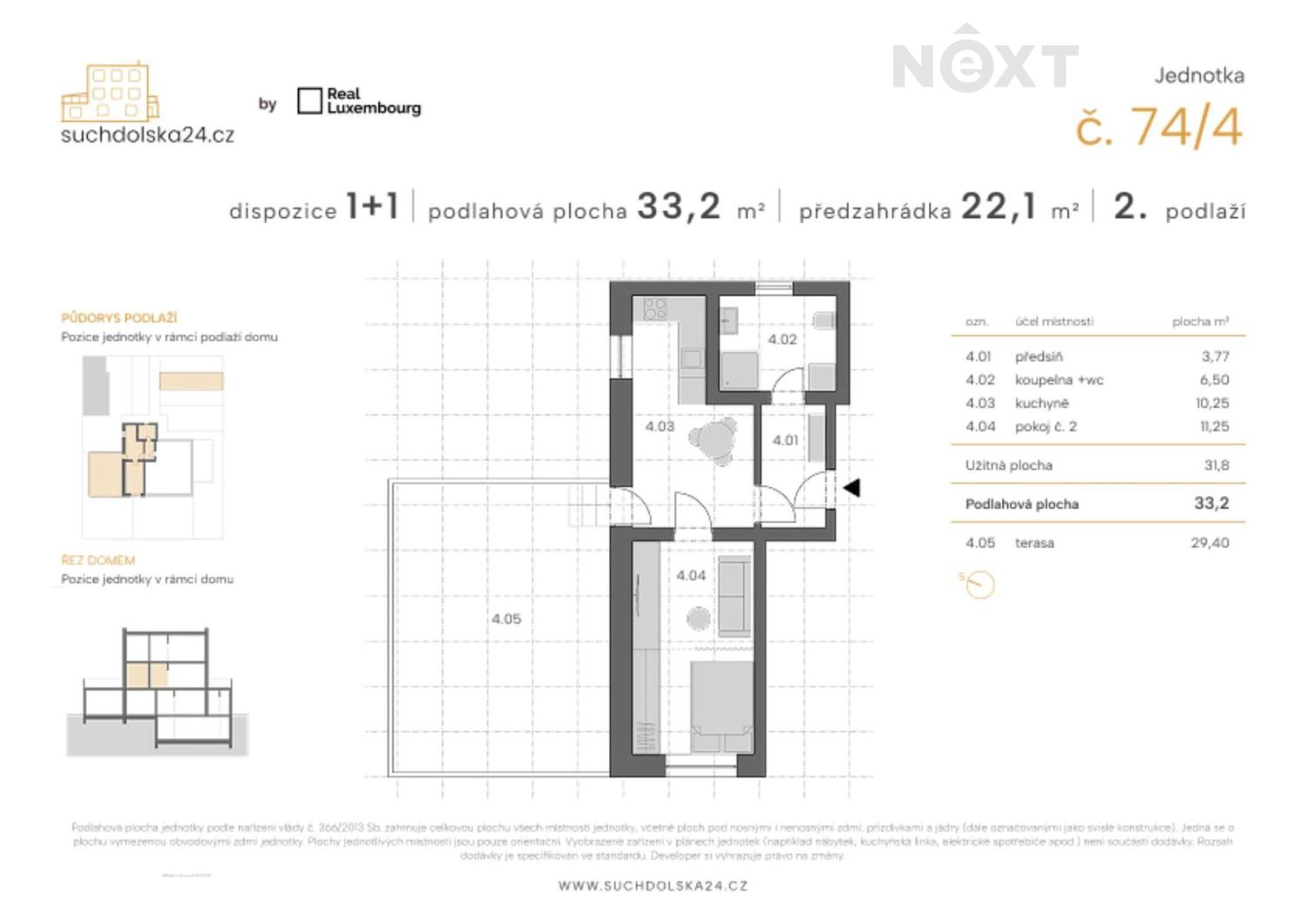 Prodej byt 2+kk, 34㎡