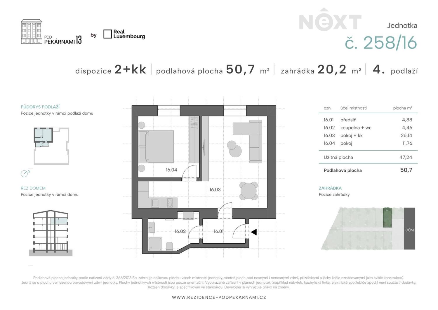 Prodej byt 2+kk, 51㎡