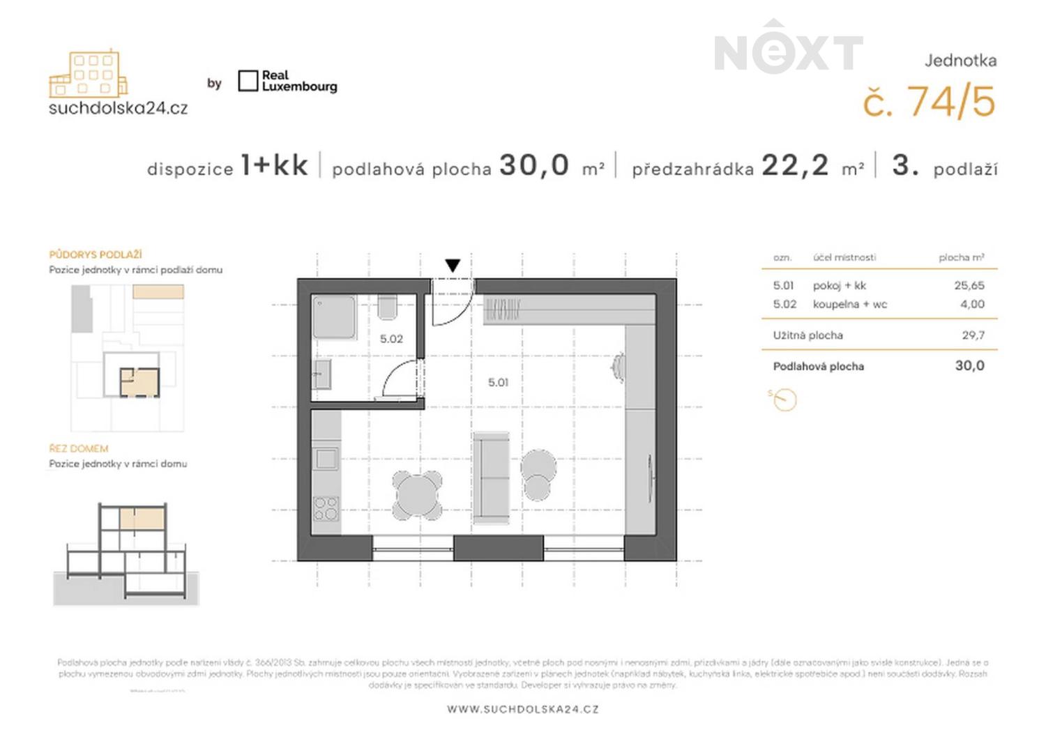 Prodej byt 1+kk, 29㎡
