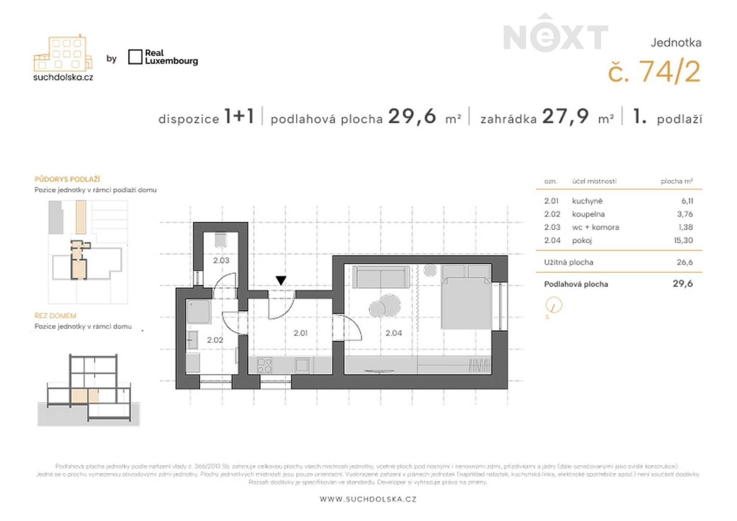 Prodej byt 1+1, 27㎡