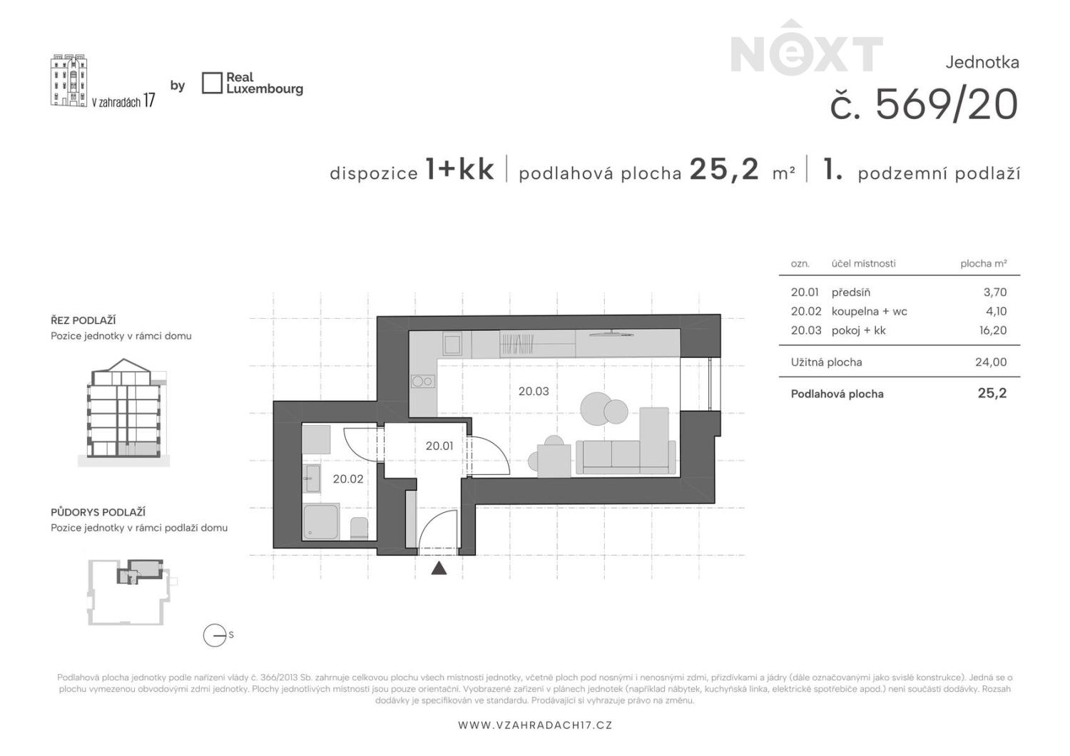 Prodej byt 1+kk, 25㎡