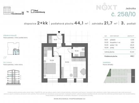 Prodej bytu, 2+kk, 44 m²