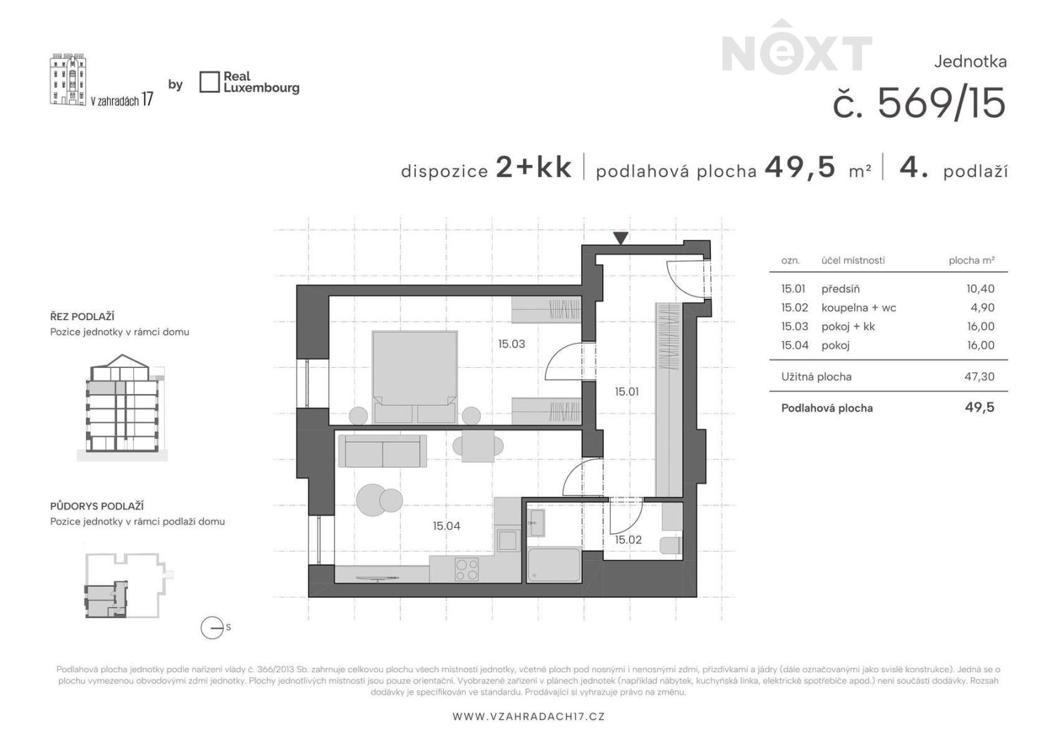 Prodej byt 2+kk, 50㎡