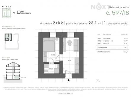 Prodej bytu, 2+kk, 23 m²