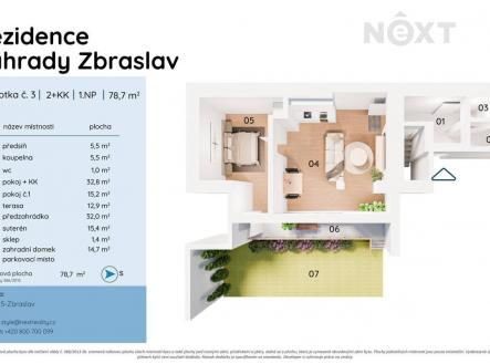 Prodej bytu, 2+kk, 79 m²