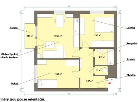 . | Prodej bytu, 3+kk, 65 m²