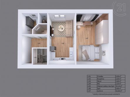 . | Prodej bytu, 1+1, 42 m²