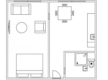 . | Pronájem bytu, 1+1, 35 m²