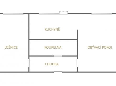 . | Pronájem bytu, 2+1, 53 m²
