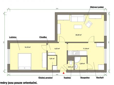 . | Prodej bytu, 2+1, 62 m²