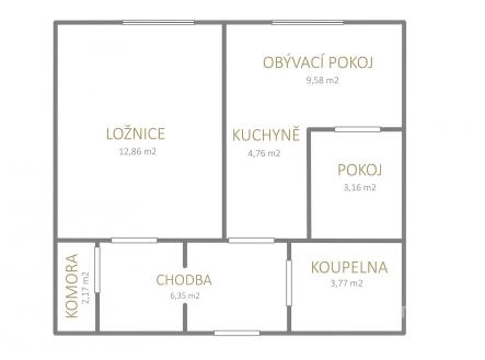 . | Prodej bytu, 2+kk, 40 m²