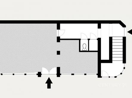 . | Pronájem - obchodní prostor, 90 m²