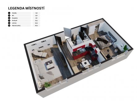 . | Prodej bytu, 2+1, 58 m²