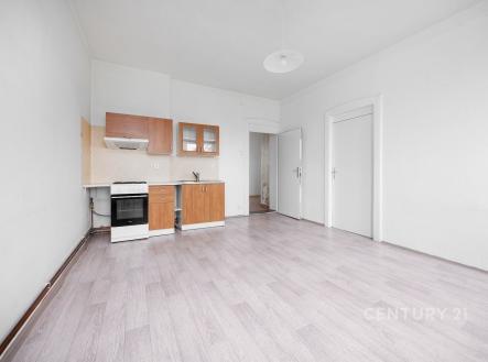 V kuchyni zůstává kuchyňská onka | Prodej bytu, 1+1, 60 m²