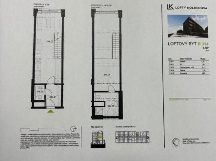 . | Pronájem bytu, 2+kk, 54 m²