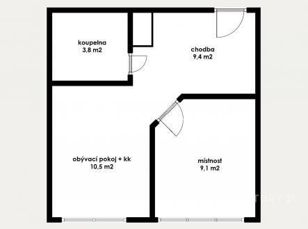 . | Prodej bytu, 2+kk, 33 m²