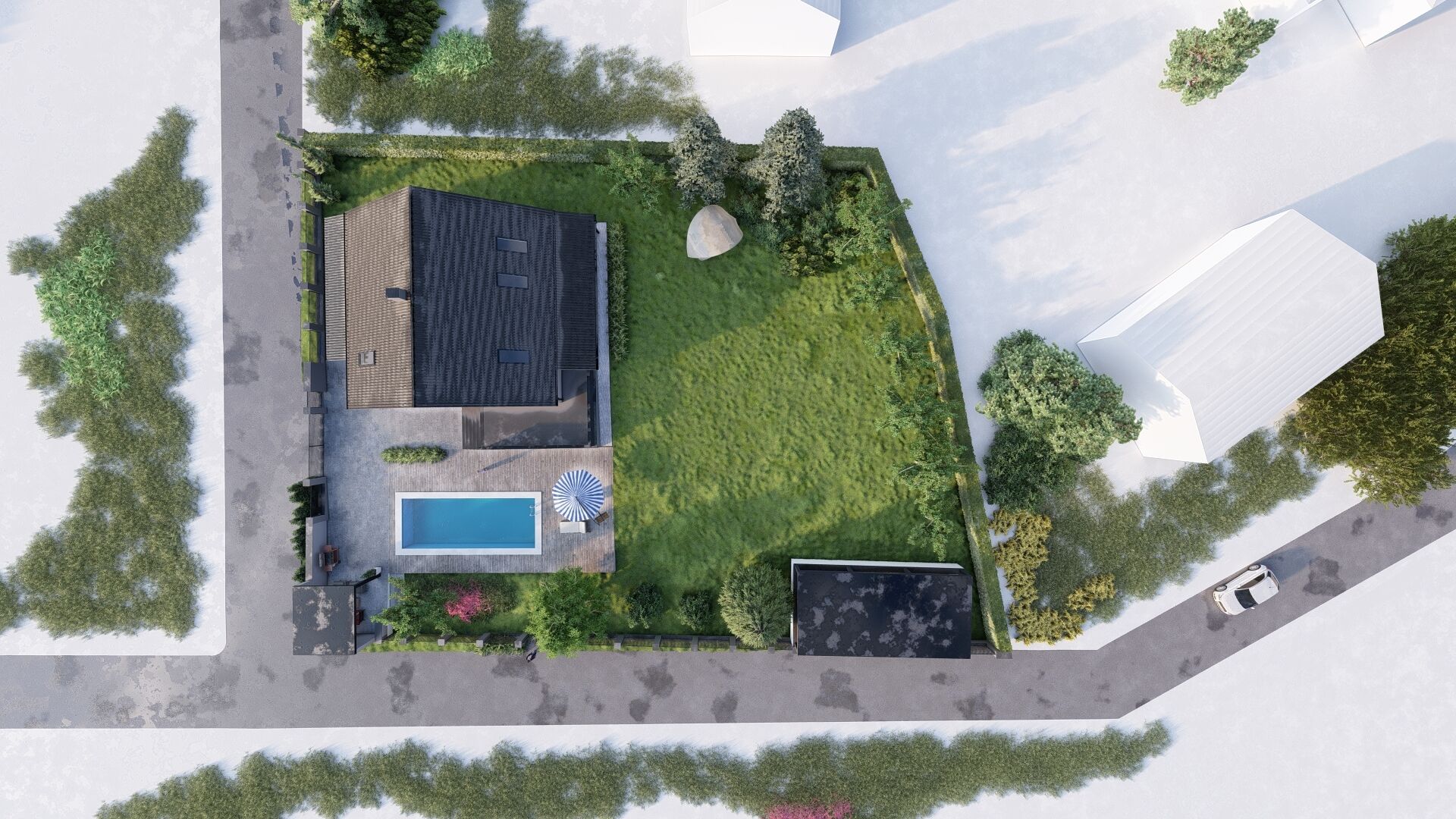 Slapy - prodej rodinného domu 260 m², pozemek 1 227 m² se stavebním povolením, okres Praha-západ