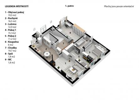 Duchcovská 121_1. patro 3D | Prodej - dům/vila, 305 m²