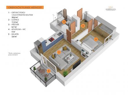 . | Prodej bytu, 2+kk, 54 m²