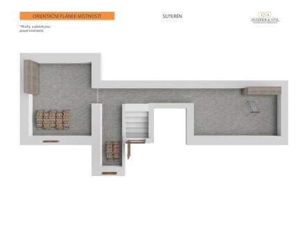 Sklep - 3D plán | Prodej - nájemní dům, 525 m²