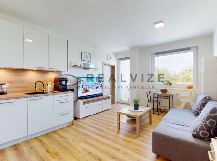 Byt Vltava obývací pokoj  | Prodej bytu, 3+kk, 72 m²