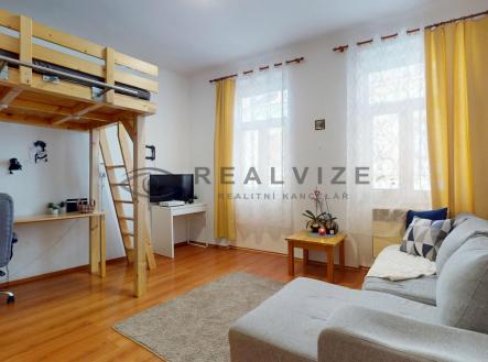 obývací pokoj 2 byt Otakarova | Pronájem bytu, 1+1, 35 m²