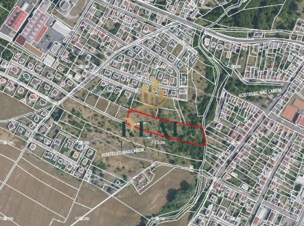 mapa pozemku- Kostelec | Prodej - pozemek pro bydlení, 8 279 m²