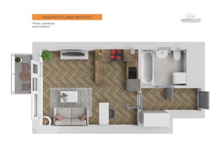 . | Pronájem bytu, 1+kk, 33 m²