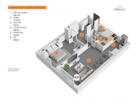 . | Prodej bytu, 2+kk, 43 m²