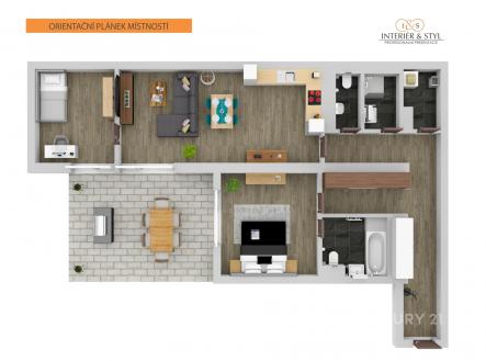 . | Pronájem bytu, 3+kk, 100 m²