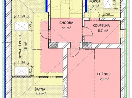 Půdorys 2.NP | Prodej - dům/vila, 154 m²