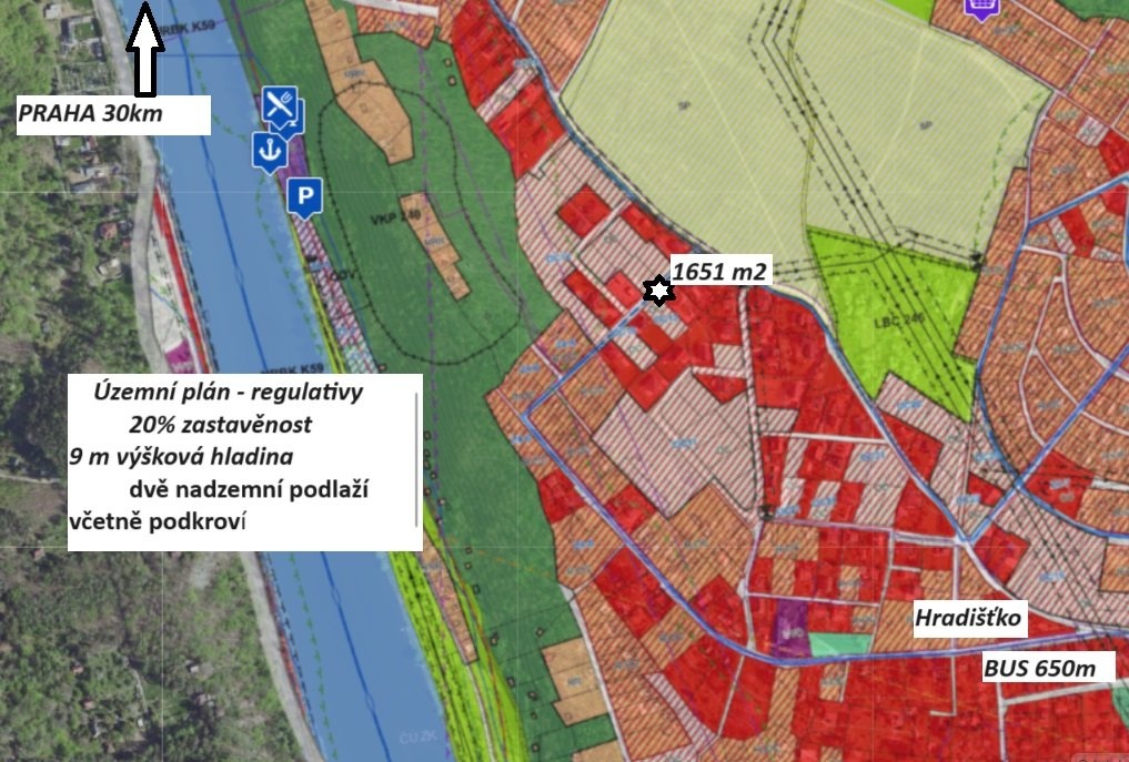 1651 m2, Hradišťko, pozemek pro bydlení