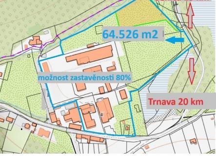 Vícefunkční areál s pozemky 64.526 m2, Majdan - Horné Orešany, Slovensko | Prodej - komerční objekt, výroba, 5 195 m²